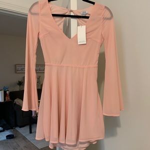 Formal long sleeve mini dress